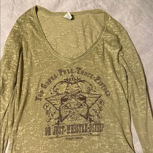 Olive Long Sleeve Graphic Tee